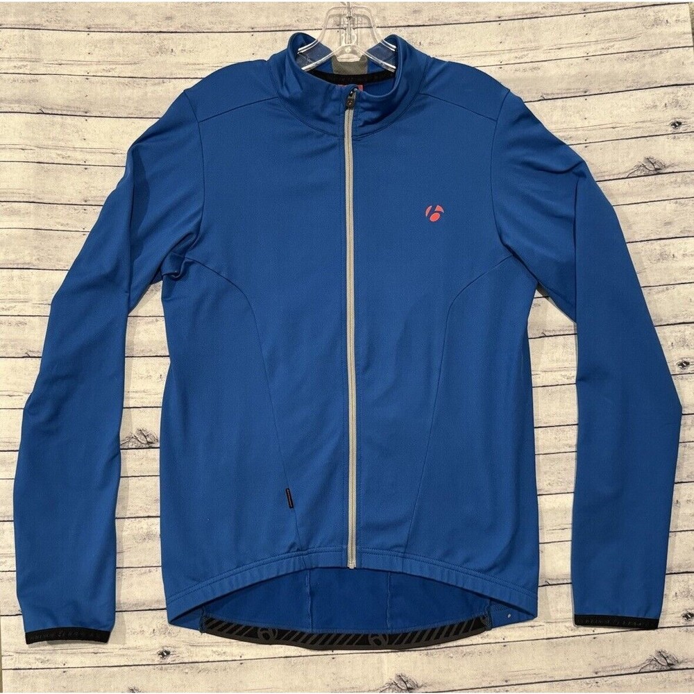 BONTRAGER RXL Cycling Softshell Jacket Sz L Blue Thermal Jersey Profila Full Zip